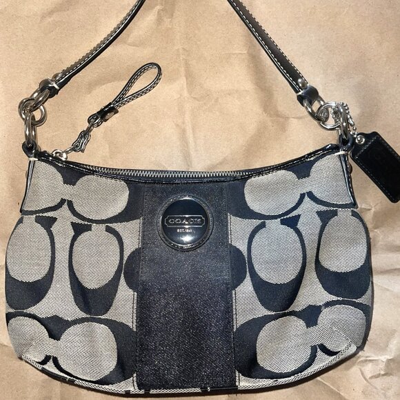 COACH Authentic Signature Jacquard Bag F17439 - Picture 1 of 15